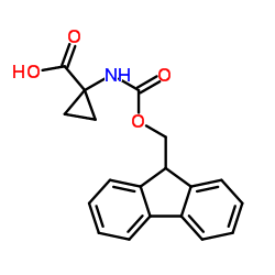 N-Fmoc-1-氨基环丙烷羧酸结构式