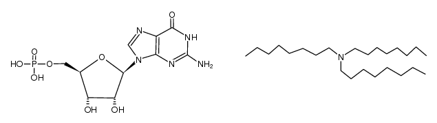 guanosine 5-monophosphate mono(trioctylammonium) salt Structure