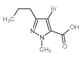 4-溴-1-甲基-3-丙基-1H-吡唑-5-羧酸结构式