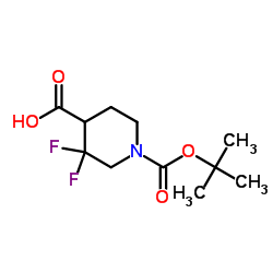 1-(叔丁氧基羰基)-3,3-二氟哌啶-4-甲酸结构式