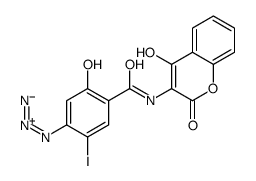 3-(4-azido-5-iodosalicylamido)-4-hydroxycoumarin structure