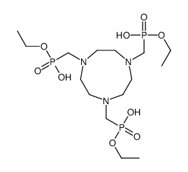 1,4,7-triazacyclononane-N,N',N''-tris(methylenephosphonate monoethyl ester) Structure