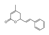 4-methyl-2-(2-phenylethenyl)-2,3-dihydropyran-6-one结构式