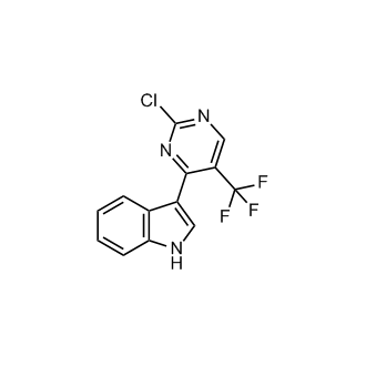 3-(2-氯-5-(三氟甲基)嘧啶-4-基)-1H-吲哚结构式