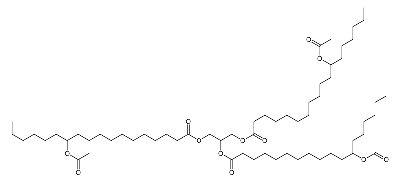 1,2,3-propanetriyl tris[12-(acetoxy)octadecanoate] structure