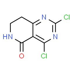 2,4-二氯-7,8-二氢吡啶并[4,3-d]嘧啶-5(6H)-酮结构式
