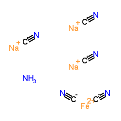 Iron(2+) sodium cyanide ammoniate (1:3:5:1) structure
