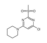 4-chloro-2-(methylsulfonyl)-6-(piperidin-1-yl)pyrimidine结构式