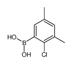 2-氯-3,5-二甲基苯硼酸结构式