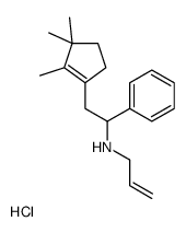 N-[1-phenyl-2-(2,3,3-trimethylcyclopenten-1-yl)ethyl]prop-2-en-1-amine,hydrochloride Structure