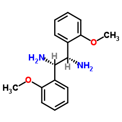 (1S,2S)-1,2-二(2-甲氧基苯基)乙二胺结构式