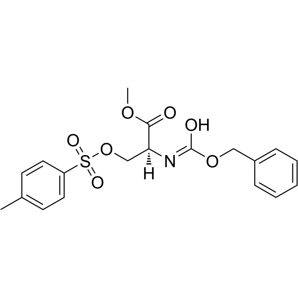 (S)-2-(((苄氧基)羰基)氨基)-3-(对甲苯磺酰氧基)丙酸甲酯结构式