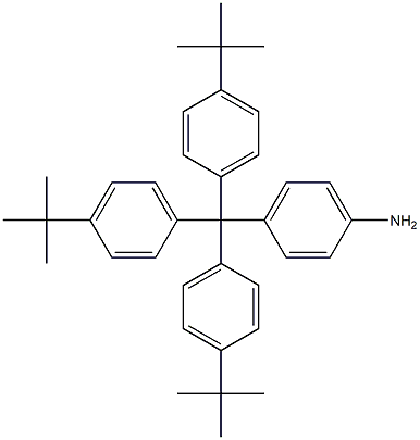 4-(tris(4-(tert-butyl)phenyl)methyl)aniline Structure