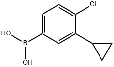 (4-chloro-3-cyclopropylphenyl)boronic acid Structure
