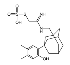 Thiosulfuric acid, S-(2-(((3-(4,5-dimethyl-2-hydroxyphenyl)tricyclo(3. 3.1.1(sup 3,7))dec-1-yl)methyl)amino)-2-iminoethyl) ester Structure