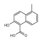 2-hydroxy-5-methyl-1-naphthoic acid结构式