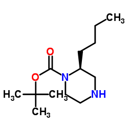 (S)-1-BOC-2-丁基哌嗪结构式