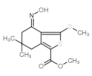 4-羟基亚氨基-6,6-二甲基-3-(甲基硫代)-4,5,6,7-四氢苯并[c]噻吩-1-羧酸甲酯结构式