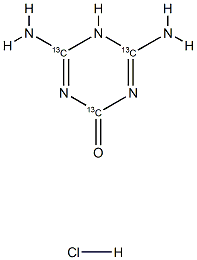 三聚氰胺二酰胺-13C3结构式