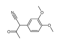α-(3,4-dimethoxyphenyl)acetoacetonitrile Structure