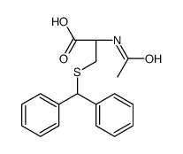 (2R)-2-acetamido-3-benzhydrylsulfanylpropanoic acid结构式