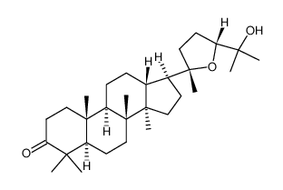 (24R)-20,24-Epoxy-25-hydroxy-5α-dammaran-3-one Structure