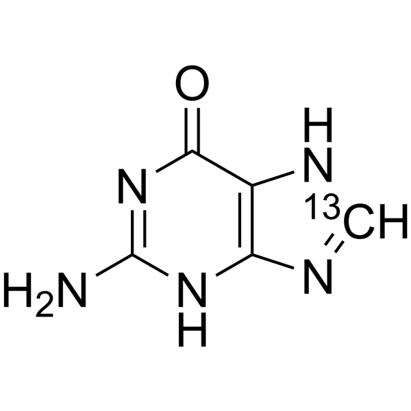 鸟嘌呤-13C结构式