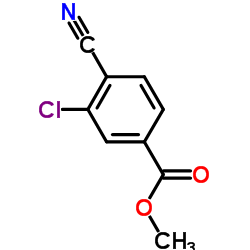 3-氯-4-氰基苯甲酸甲酯结构式
