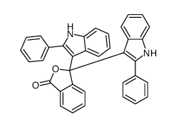 3,3-bis(2-phenyl-1H-indol-3-yl)-2-benzofuran-1-one结构式
