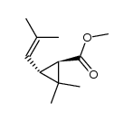methyl 2,2-dimethyl-3-(2,2-dimethylethenyl)cyclopropane-1-carboxylate结构式