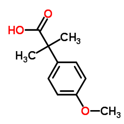 2-(4-甲氧基苯基)-2-甲基丙酸结构式