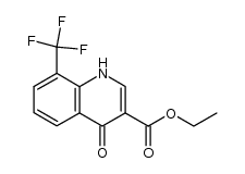 4-oxo-8-trifluoromethyl-1,4-dihydro-quinoline-3-carboxylic acid ethyl ester结构式