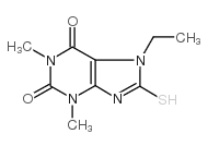 7-Ethyl-8-mercapto-1,3-dimethyl-3,7-dihydro-purine-2,6-dione Structure