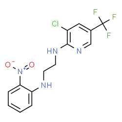 N-[3-CHLORO-5-(TRIFLUOROMETHYL)-2-PYRIDINYL]-N-[2-(2-NITROANILINO)ETHYL]AMINE结构式