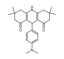 9-(4-(dimethylamino)phenyl)-3,4,6,7(2H,5H,9H,10H)-tetrahydro-3,3,6,6-tetramethylacridine-1,8-dione Structure