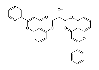 1,3-bis(2-phenyl-4-chromenon-5-yl)propan-2-ol structure