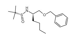 (RS,1R)-2-methylpropane-2-sulfinic acid (1-(benzyloxymethyl)pentyl)amide结构式
