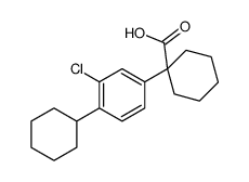 1-(3-chloro-4-cyclohexylphenyl)cyclohexane-1-carboxylic acid结构式