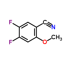 4,5-二氟-2-甲氧基苯甲腈结构式