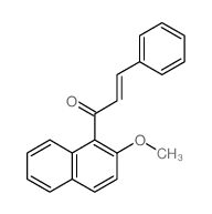 1-(2-methoxynaphthalen-1-yl)-3-phenyl-prop-2-en-1-one结构式