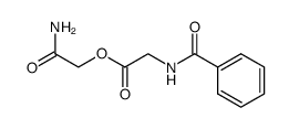 N-Benzoyl-glycyl-(carbamoylmethylester)结构式