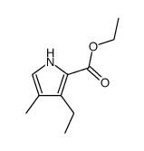 3-乙基-4-甲基-1H-吡咯-2-羧酸乙酯结构式