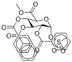 α-D-葡糖醛酸醛酸甲酯2,3,4-三苯甲酸酯1-甲磺酸酯结构式
