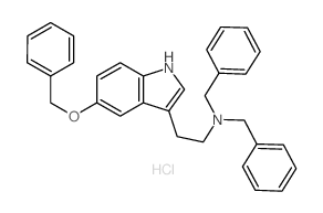 1H-Indole-3-ethanamine,5-(phenylmethoxy)-N,N-bis(phenylmethyl)-, hydrochloride (1:1) picture