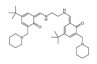 2,2′-[1,2-乙烷二基双[(E)-(次氮基次甲基)]]双[4-(叔丁基)-6-(1-哌啶基甲基)苯酚结构式