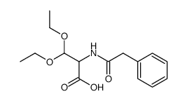 (+/-)-2-(C-phenyl-acetylamino)-3.3-diethoxy-propionic acid Structure