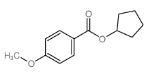 Benzoic acid,4-methoxy-, cyclopentyl ester Structure