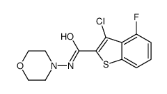 Benzo[b]thiophene-2-carboxamide, 3-chloro-4-fluoro-N-4-morpholinyl- (9CI)结构式