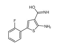 2-amino-5-(2-fluorophenyl)thiophene-3-carboxamide结构式