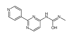 1-methyl-3-(2-pyridin-4-ylpyrimidin-4-yl)urea结构式
